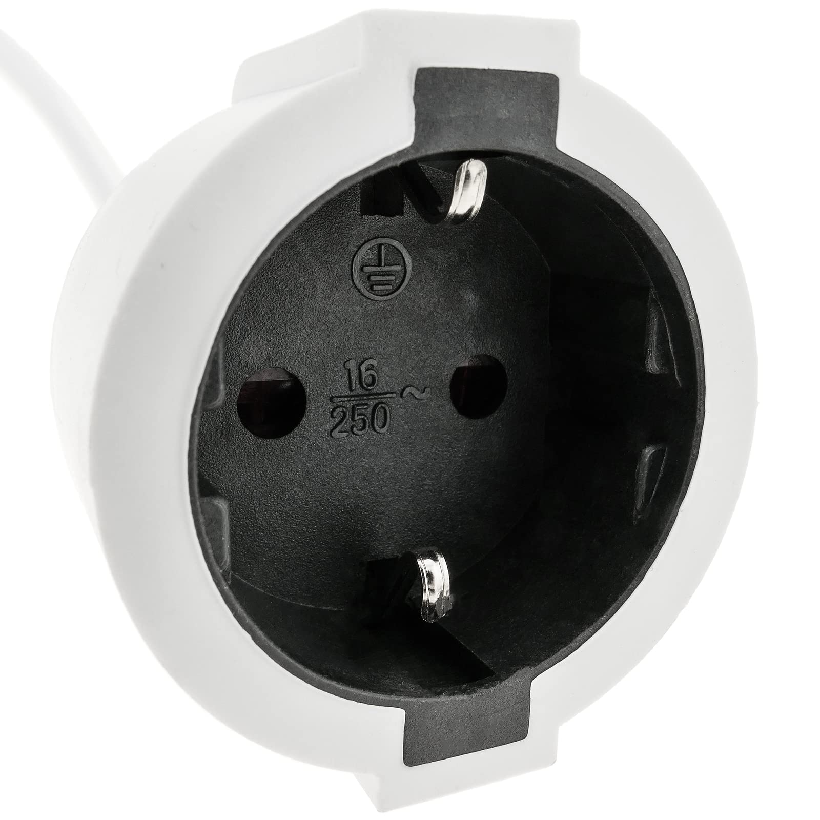 BeMatik - Prolongador de Cable eléctrico schuko Macho a Hembra de 10 m Blanco