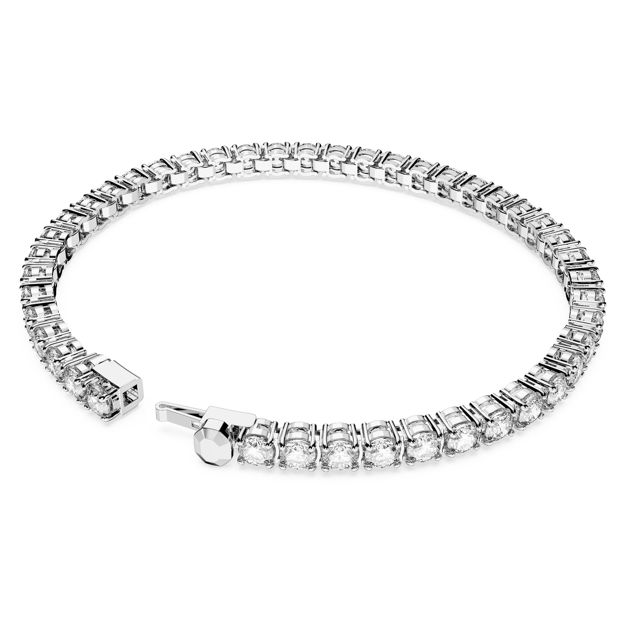 Swarovski Matrix Tennis, Rhodiniertes Armkettchen mit Strahlenden Swarovski Kristallen