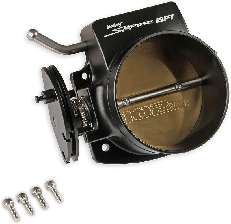 Corpo de borboleta Holley Sniper EFI 102 mm para GM LSx em alumínio usinado – Preto