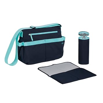 Lassig Womens Marv Shoulder Diaper Bag, Blue