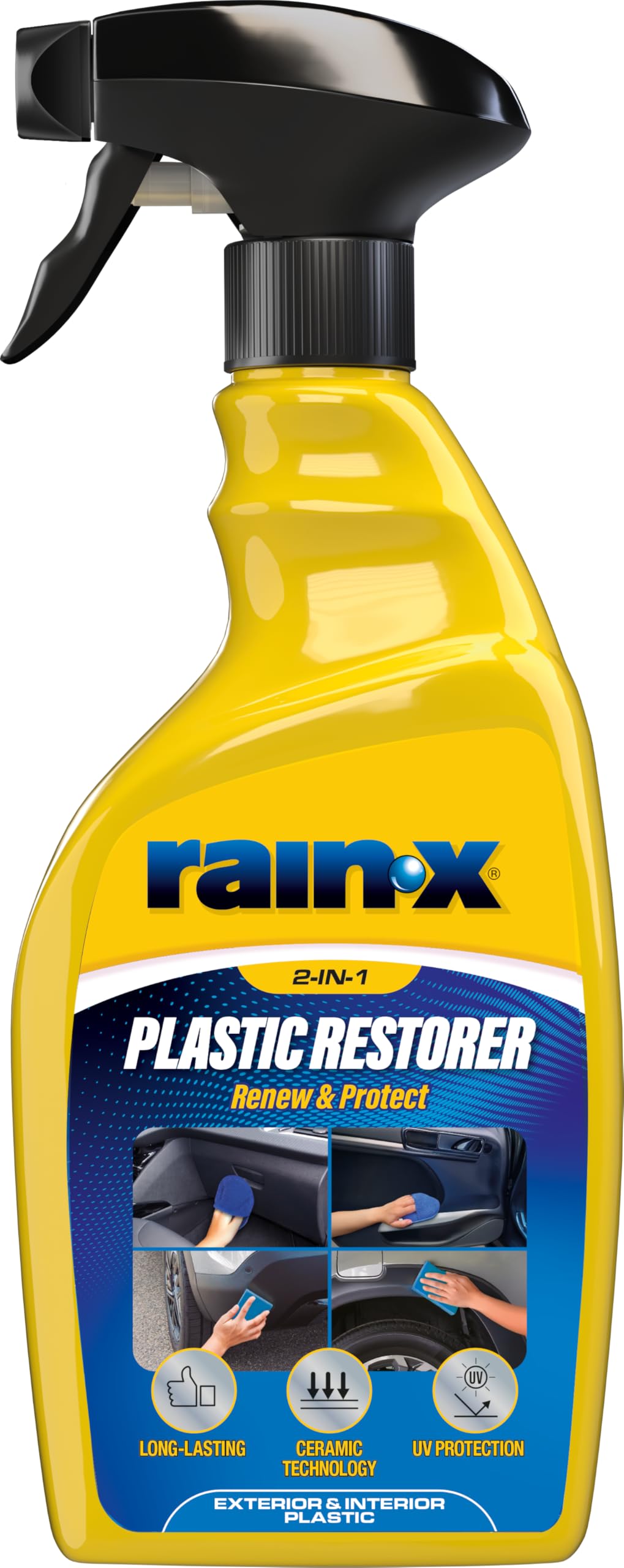 Rain-X Rénovateur Plastiques et Caoutchouc 500 ML - Protection UV et Effet Déperlant