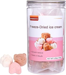 DYBOEDYO Freeze Dried Ice Cream 5.29oz/150g,Strawberry, Chocolate, and Original,Creamy & Crunchy Treat,Individually Wrapped,for Camping, Outdoor, and Party