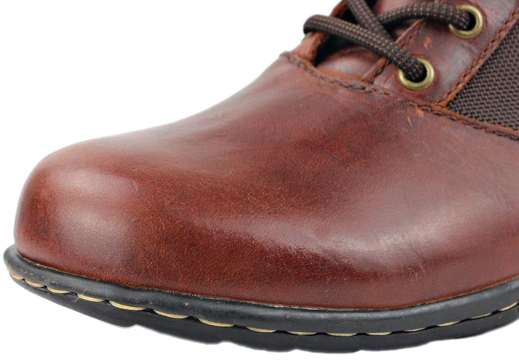 OSSTONE Botas para Moto Botines Hombre de Invierno Piel Zapatos Negras Vestir Nieve Piel Forradas Calientes Planas Combate Militares Cremallera Boots OS-5008-2
