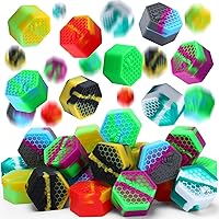 Vista 8 de Outus 200 piezas recipientes de cera de silicona de 2 ml (0.067 fl oz) antiadherentes, recipientes de cera de silicona, tarros de almacenamiento