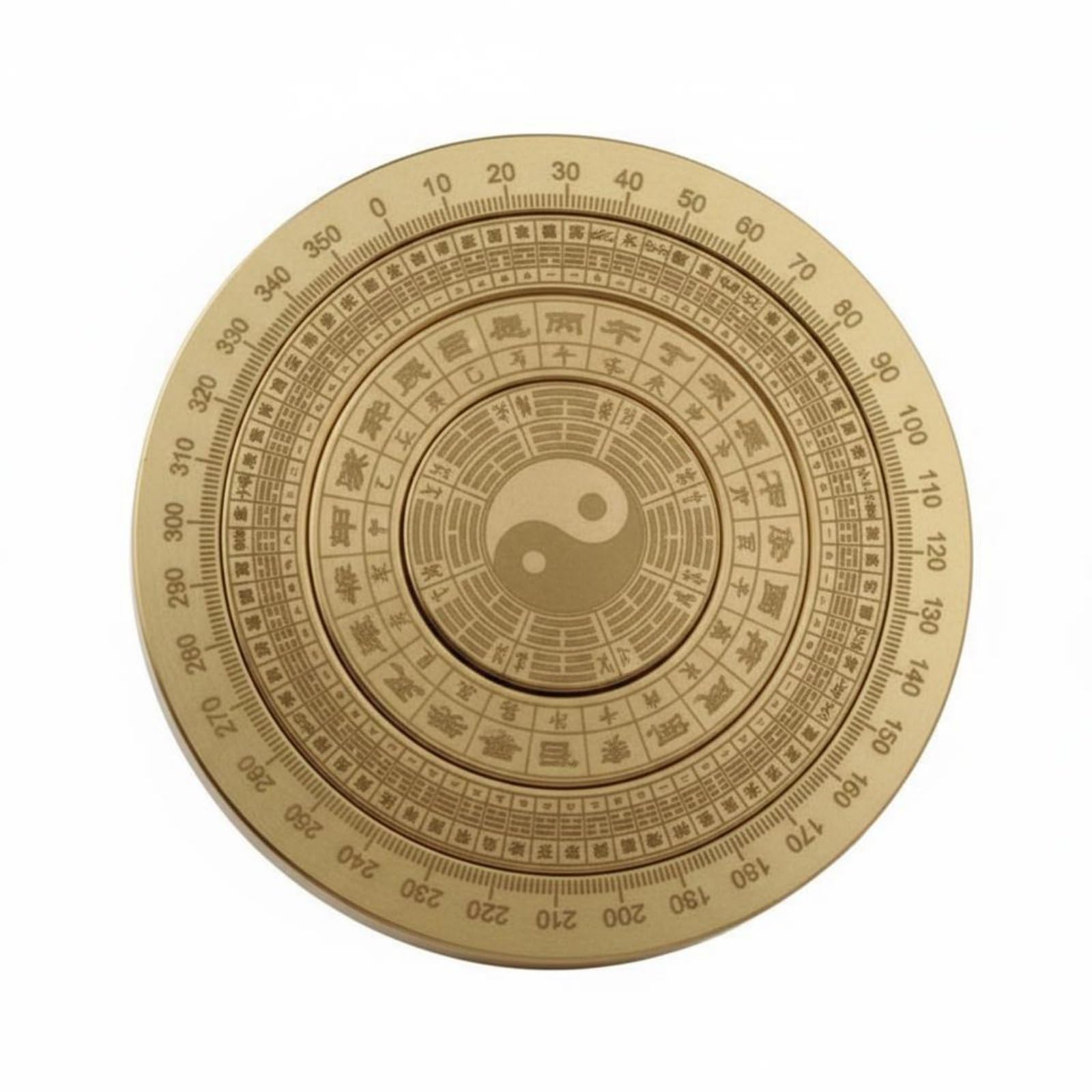 OJIVA® Rotatable Bagua Luopan Metal Craft Brass Feng Shui Compass Portable Bagua Compass Disc Antique Design for Desk, Travel, 7.8CM|Everything Else | Metaphysical | Feng Shui-image-43