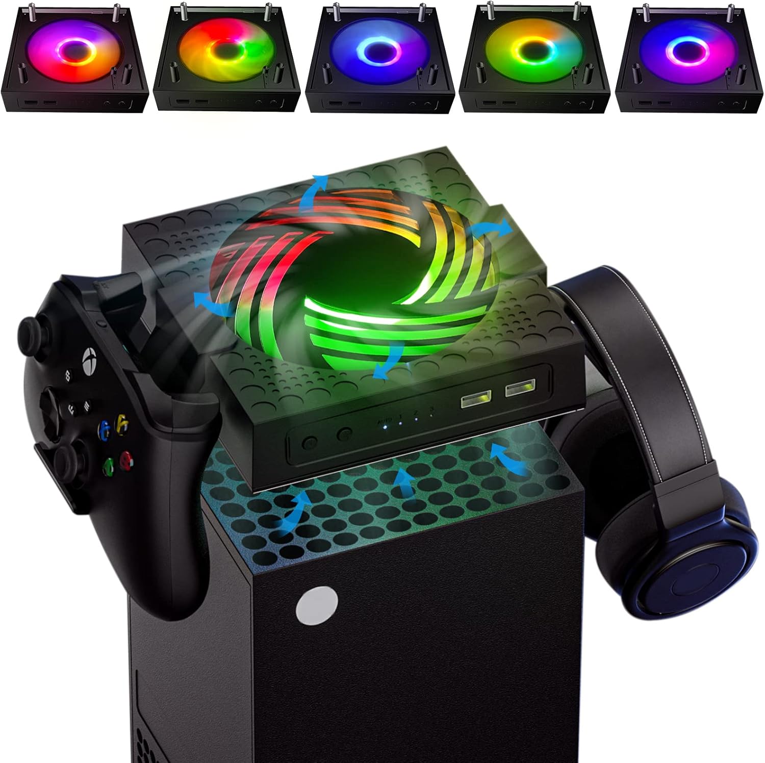 Cooling Fan for Xbox Series X Console, Smart Sensing Fan Speed Change