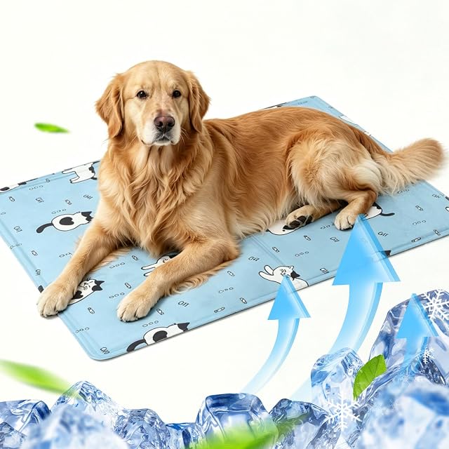 JRTYMLU Manta Refrescante para Perros Lnyección De Agua 65 * 50cm,Cama Refrescante Perro con Gel No…