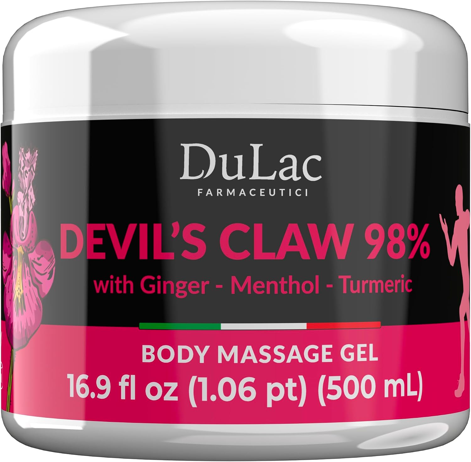 Dulac - Devil's Claw 98% Cream Maximum Strength 16.9 Fl Oz, Natural Joint and Muscle Comfort Cream, Enriched with Menthol for Cool Effect