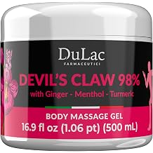 Dulac - Devils Claw 98% Cream, Muscle and Joint Massage, 16.9 Fl Oz