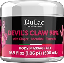 Dulac - Devil's Claw 98% Cream Maximum Strength 16.9 Fl Oz, Natural Joint and Muscle Comfort Cream, Enriched with Menthol for Cool Effect