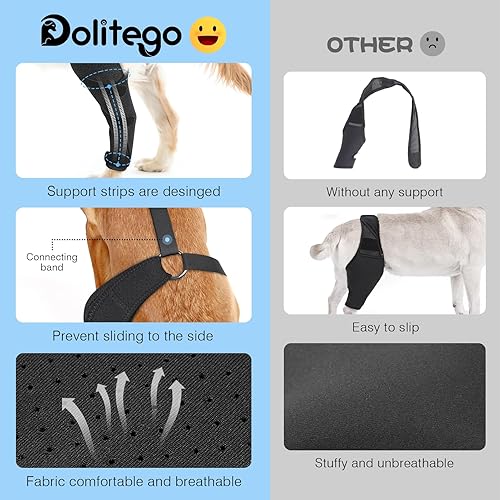 Miniatura 2 de Rodillera ajustable para perro  Soporte para piernas de perro ACL para apoyo con lesiones de ligamento cruzado, dolor articular y dolor muscular,