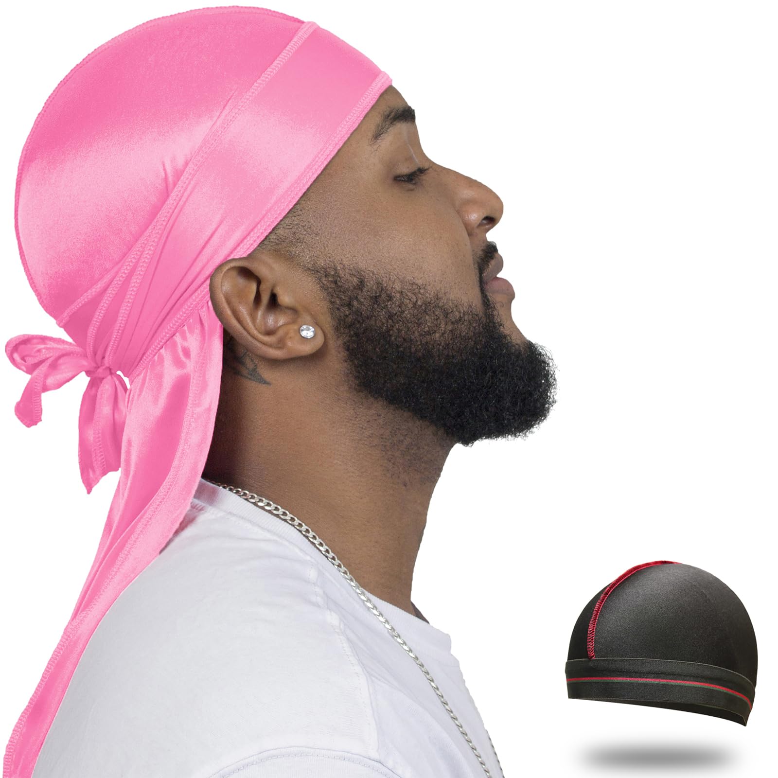 ForceWave Silky Durag for Men Wave Cap Satin Dorag for Men Women 360 Wave