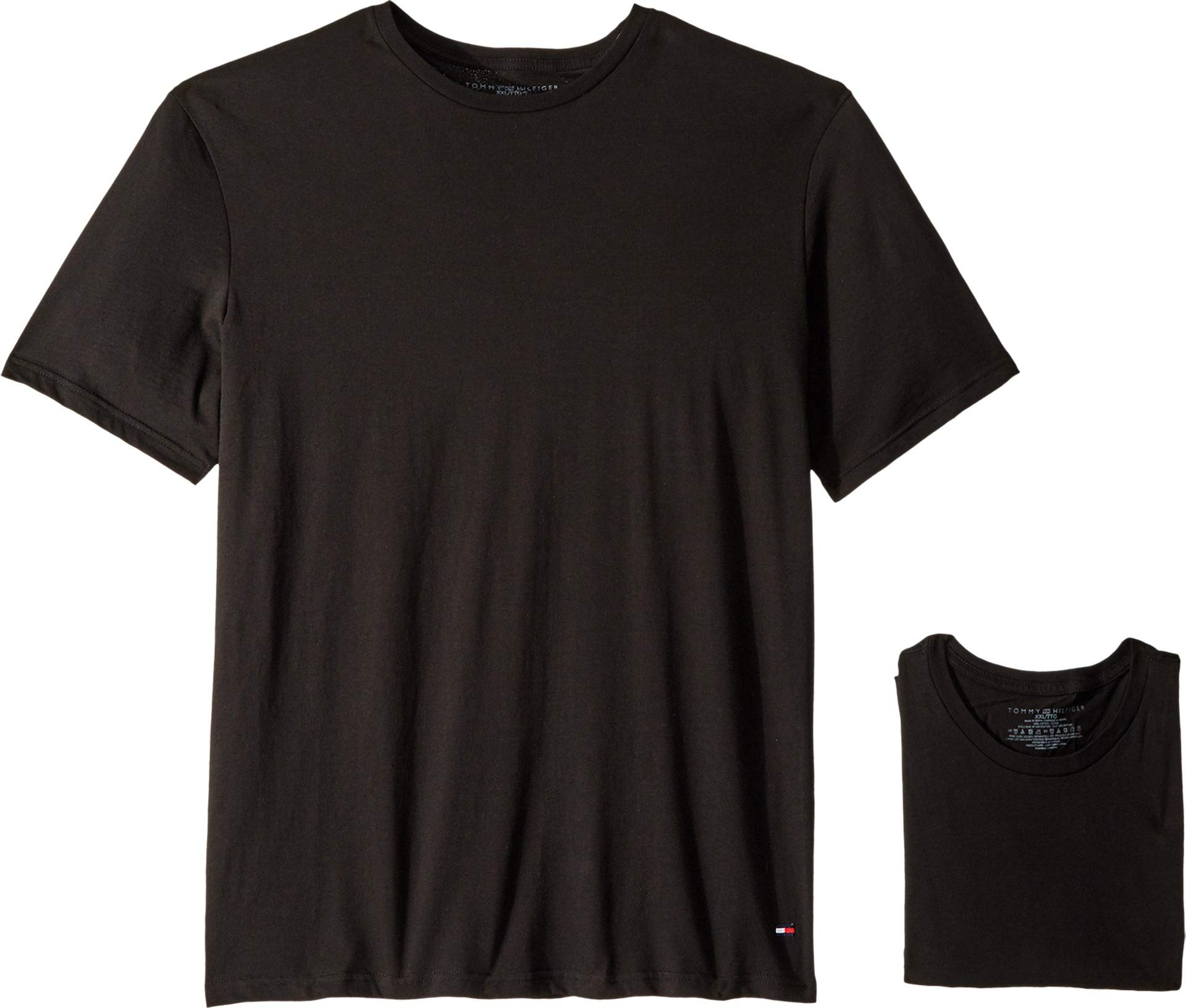 Tommy Hilfiger Herren Undershirts Multipack Cotton Classics Crew Neck T Baselayer-Shirt, schwarz, X-Groß (3er Pack)