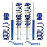 Coilovers for VW Golf MK4 FWD 1997-2007, for VW Jetta MK4 1999-2005, for VW New Beetle FWD 1998-2010, Height Adjustable Coilovers Suspension Kit Struts, Lowering Kit Blue