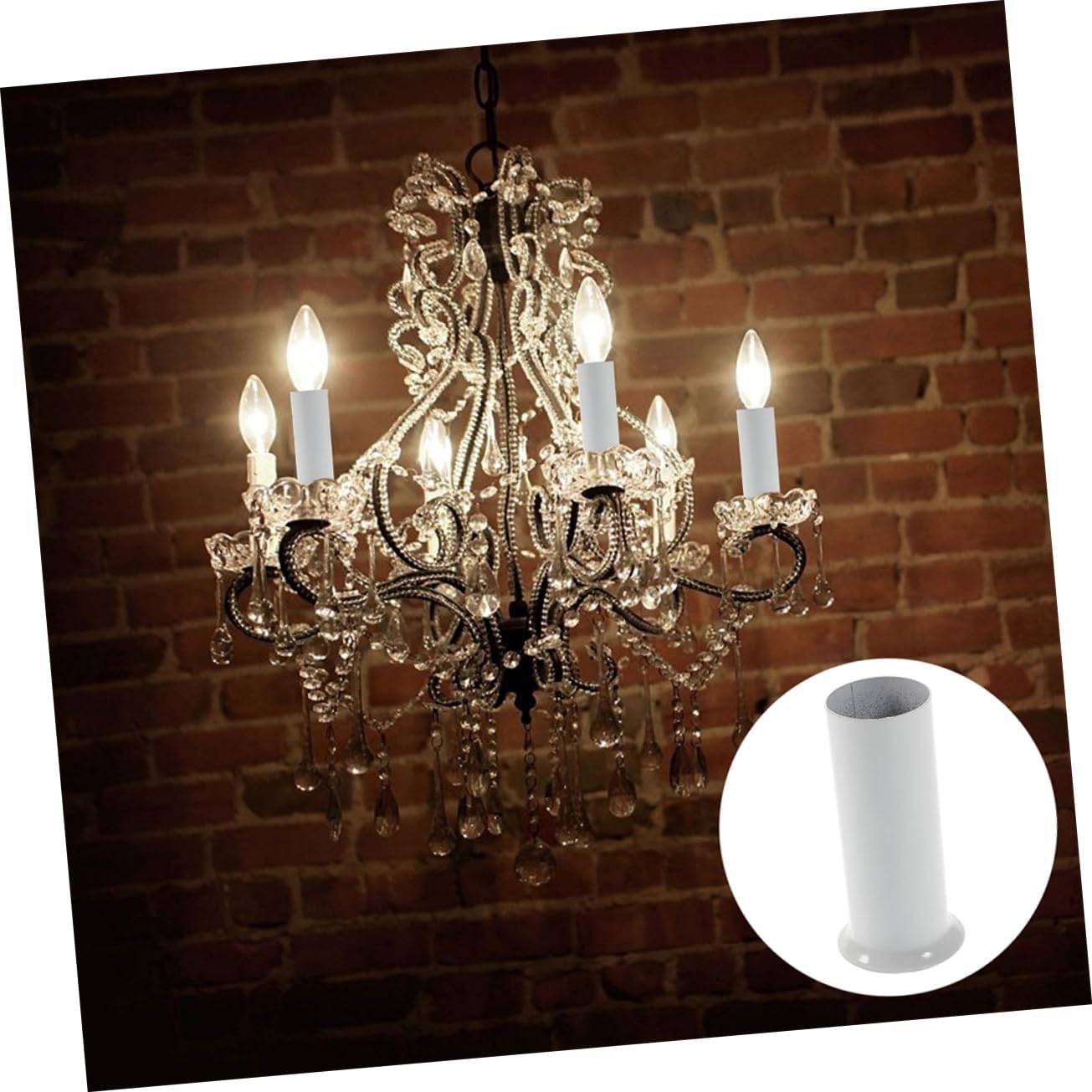 OSALADI 15pcs Chandelier Flange Sleeves Metal Light Bulb Covers Ceiling Light Fixture