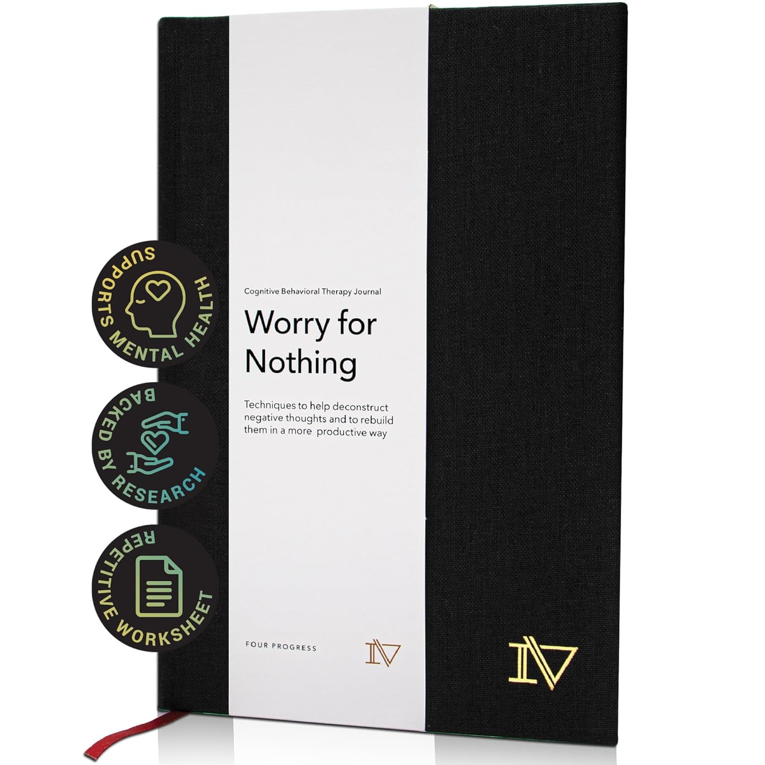 Worry IV Nothing: A Discreet, Guided Anxiety Journal | Journal with Prompts to Calm Anxiety & Improve Mental Health | Promotes Stress Relief & Self Care