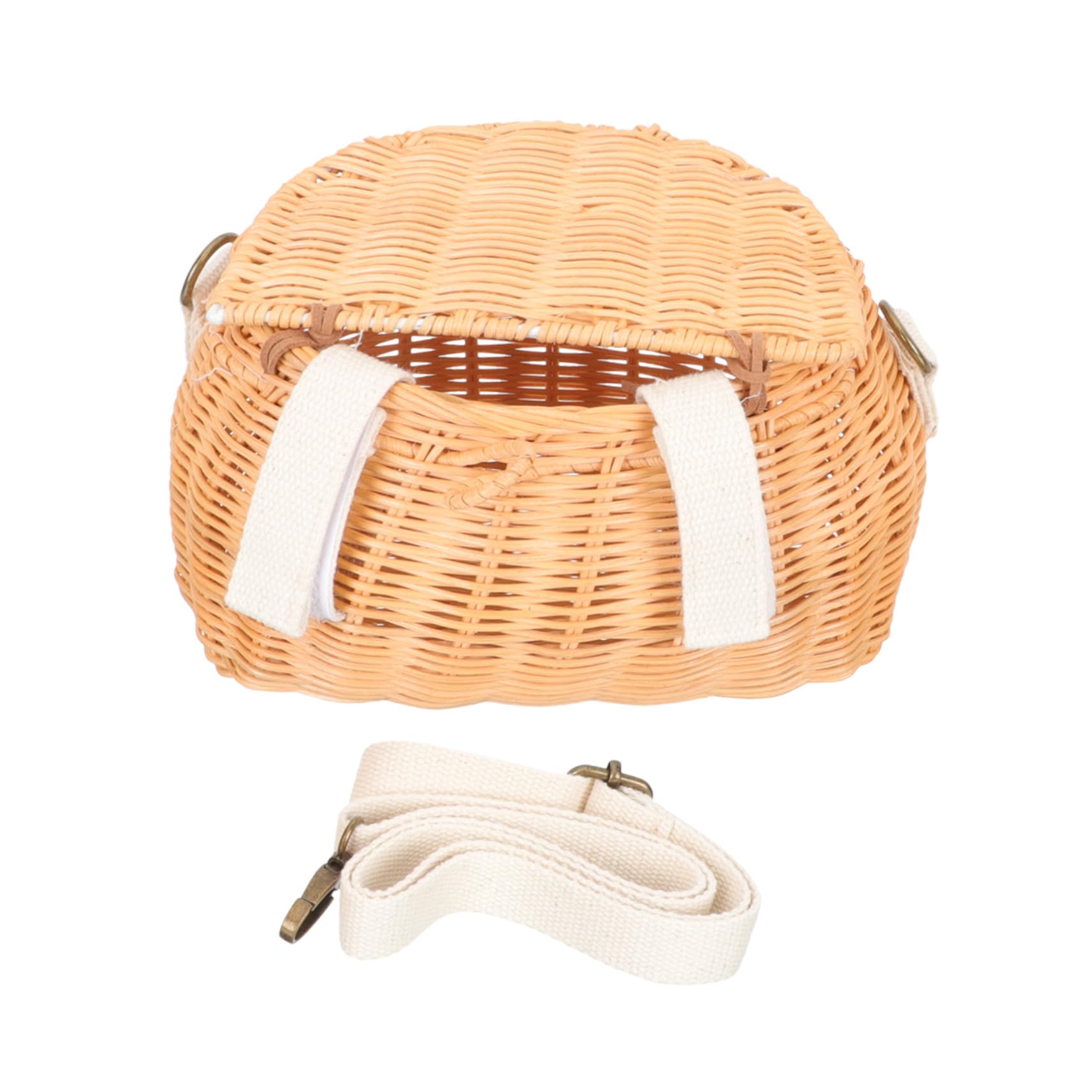 Panier en rotin enfants multifonctionnel suspendu pour scooter et accessoires photo