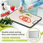 Titanium Cutting Board for Kitchen, Cutting Board Double Sided Food Grade, Pure Titanium/PP, Easy to Clean Large Size 16”×10”