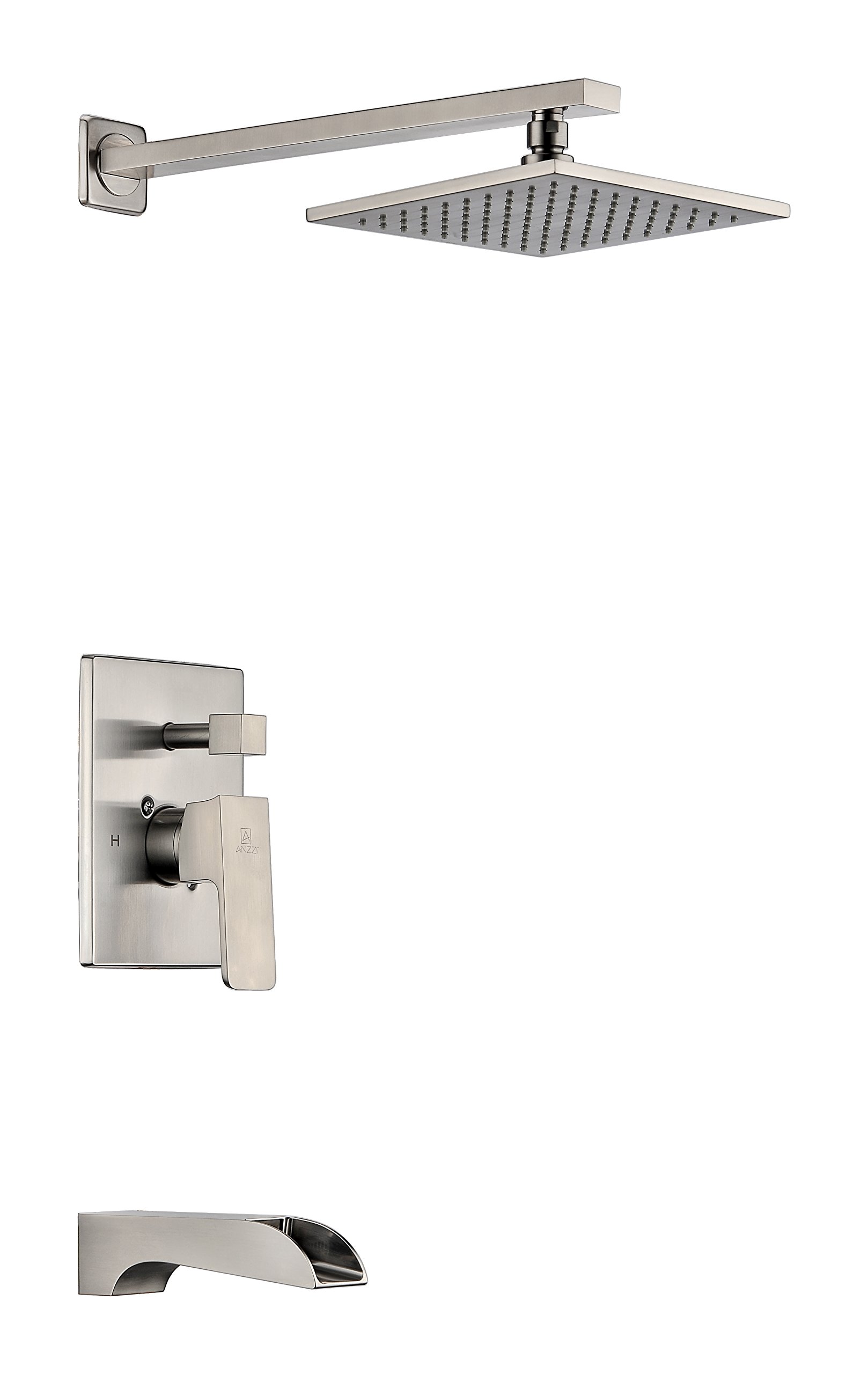 ANZZIShower System and Bathtub Faucet Silver SH-AZ038 1