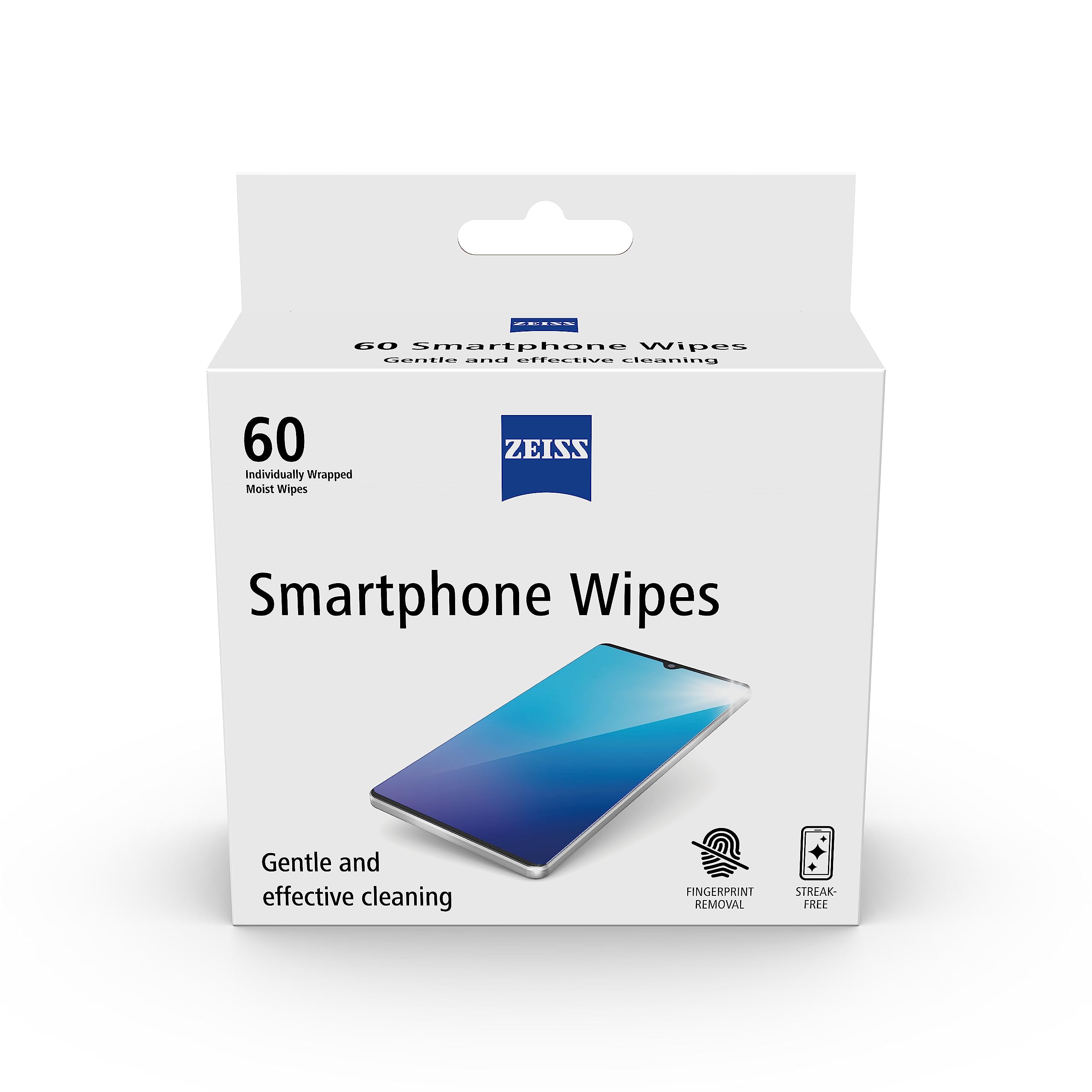 ZEISS Smartphone Wipes 60 Count - Pack of 1| Perfect Screen Cleaner for Smartphones, Mobile Phone, Laptops, Tablets, TVs and other screen devices (B07X58L7FQ) Amazon Price History, Amazon Price Tracker