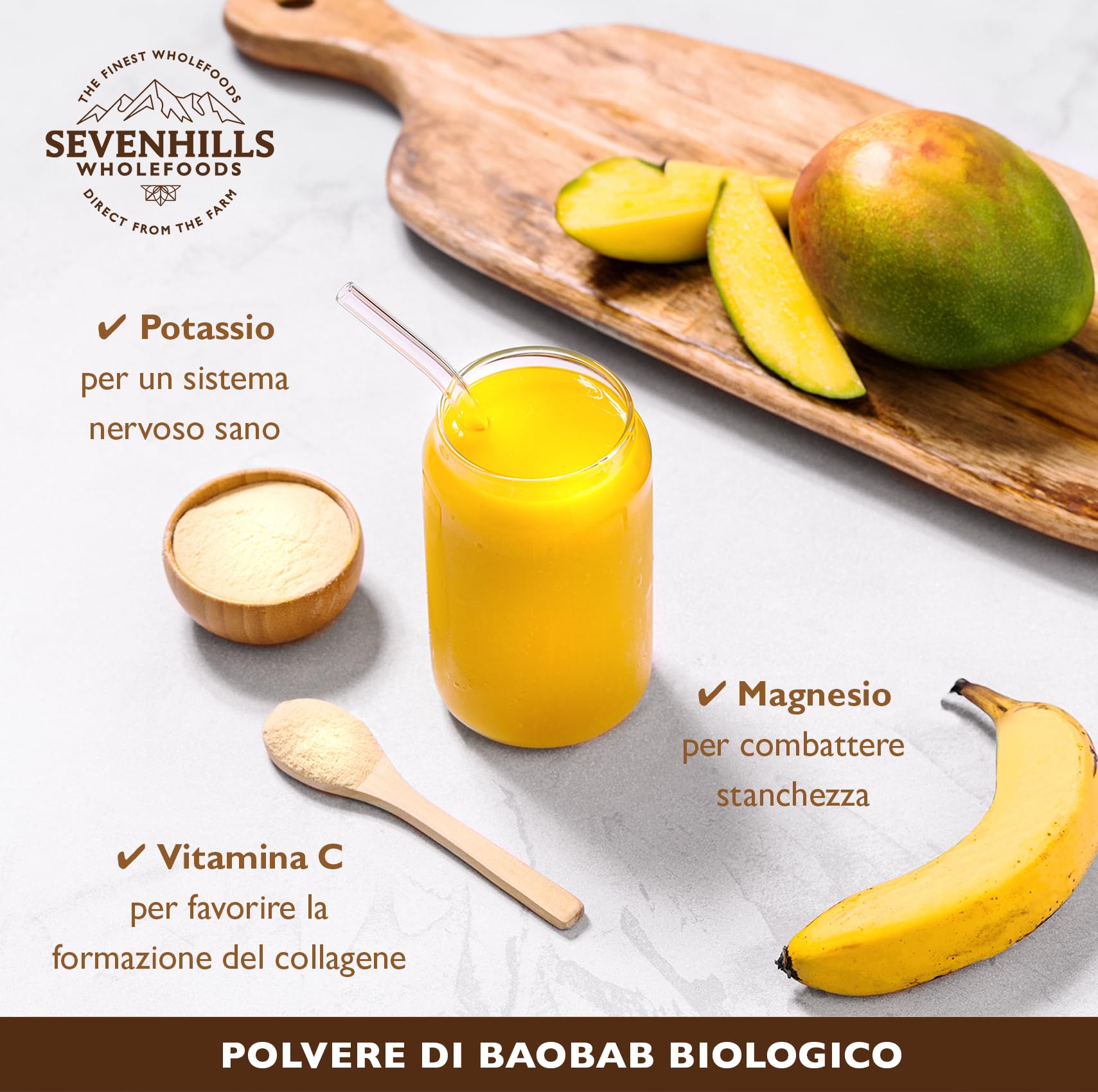 Sevenhills Wholefoods Polvere Di Baobab Bio 1kg