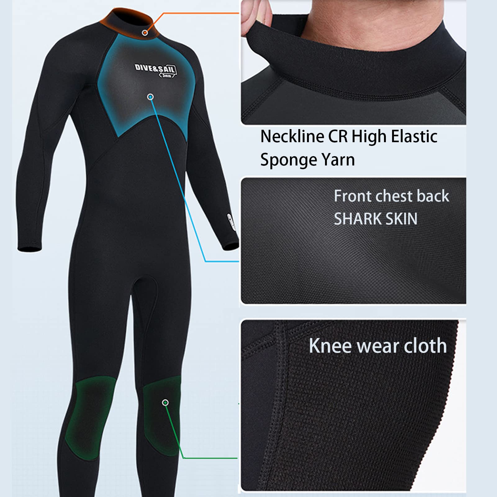 Amazon | アダルトウェットスーツ3mmネオプレン高弾性ウェットスーツ