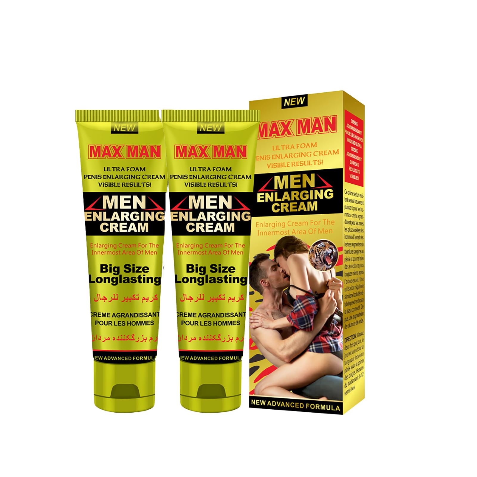 Crema de masaje para agrandar las partes íntimas, 50 ml. Crema de gel extensor mejorada para un pene más grueso, más duradero y más fuerte. Mejora la sensación con el tiempo. 2