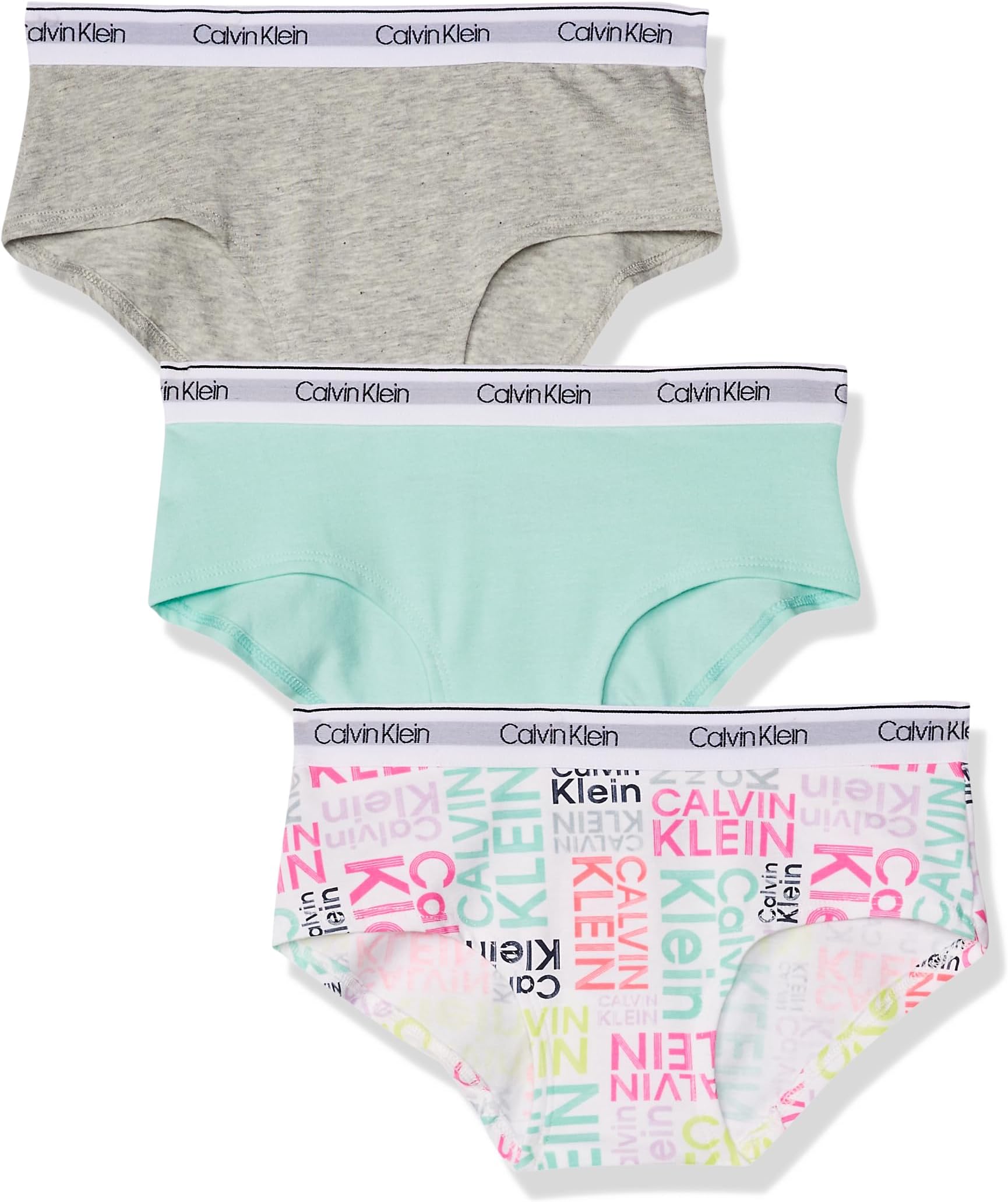 Calvin Klein Girls Kids Modern Cotton Hipster Underwear Multipack