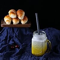 Vista 4 de [Envueltas individualmente] 100 popotes desechables jumbo, pajitas de plástico para batidos de boca ancha