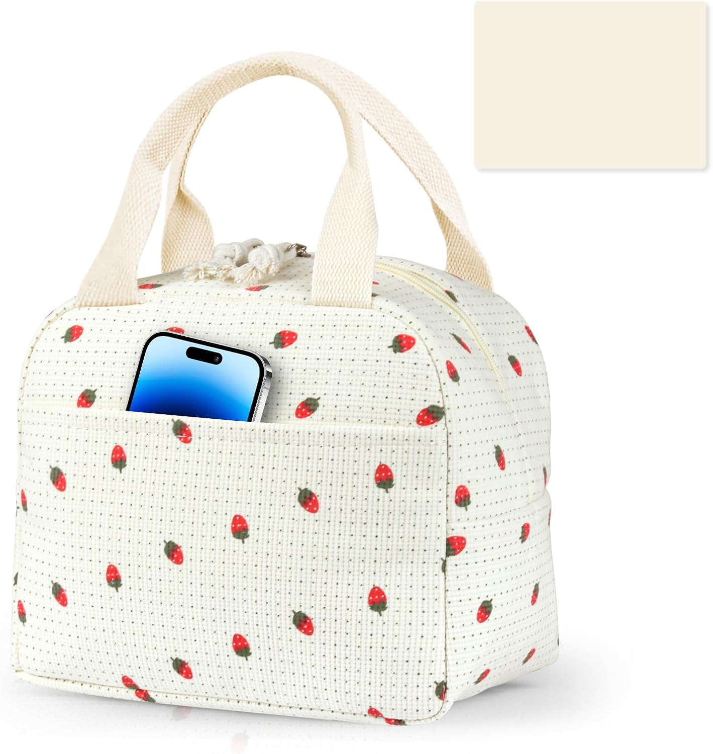 cute insulated lunch bag for women (Macaron)
