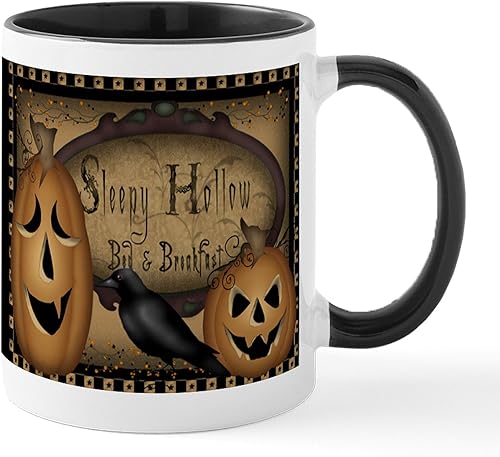 CafePress Primitive Sleepy Hollow - Taza de café de cerámica de 11 oz (11.0 fl oz)