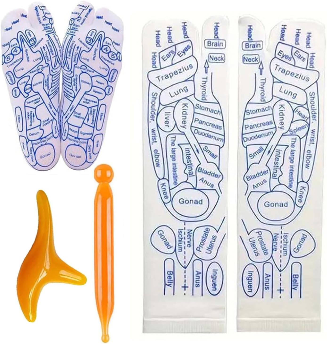 BIXMK Reflexology Socks with Massage Tool, Reflexology