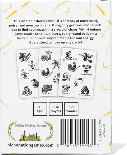 Miniatura 5 de Match Mob - Juego de fiesta de ritmo rápido para grupos grandes - Divertido juego de 1 minuto con movimiento para adultos, adolescentes y niños -