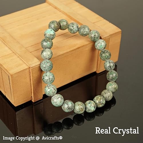 Miniatura 8 de Turquoise Bracelet African Turquoise Jasper Bracelet Bracelets for Women Gift for Her Women Bracelet Men Bracelet Yoga Bracelet