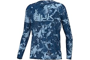 HUK Boy's Pursuit Pattern Long Sleeve Fishing Shirt