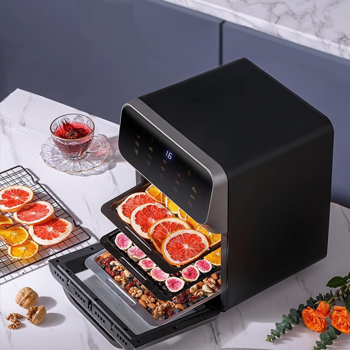 12Lエアフライヤー ブラック/グレー1350W 12Lエアフライヤー ブラック/グレー1350W 12Lエアフライヤー ブラック