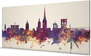 Norwich England Skyline Box Canvas Print -1827