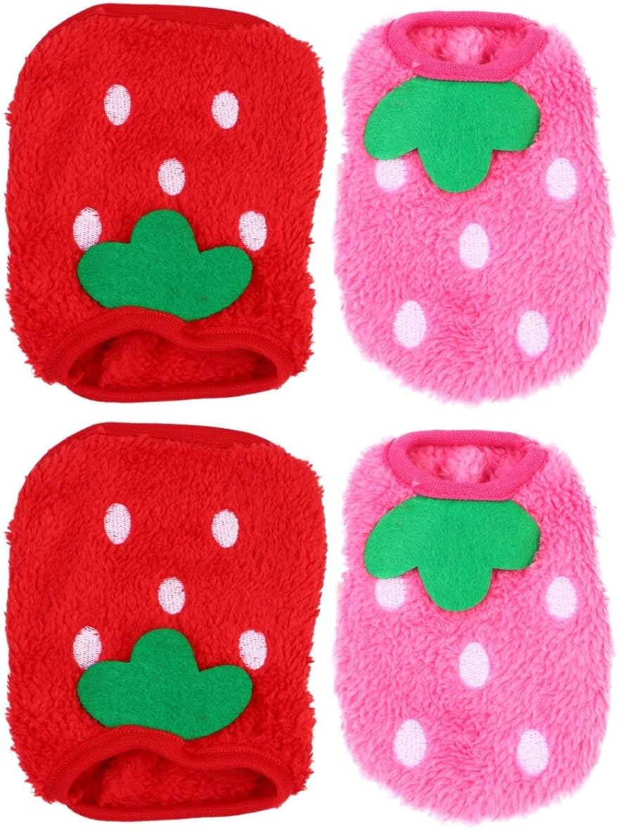 4 pcs Pet Dog Clothes Puppy Apparel Breathable Warm Dog Clothes Boys Clothing Dogs Puppy Sweater Fleece Warm Outfit