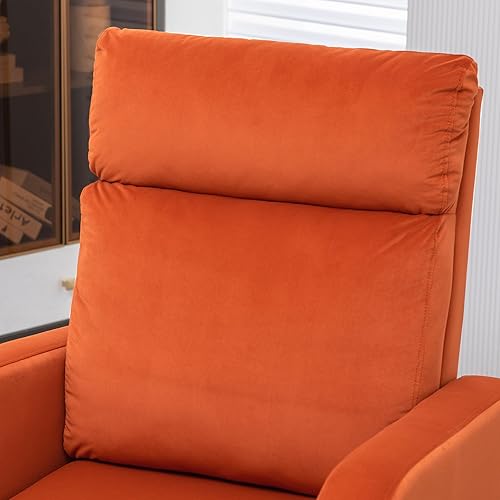 Miniatura 6 de HCHAIRH Silla decorativa de terciopelo con respaldo alto silla de sofá individual de acento moderno de mediados de siglo silla de ocio cómoda y