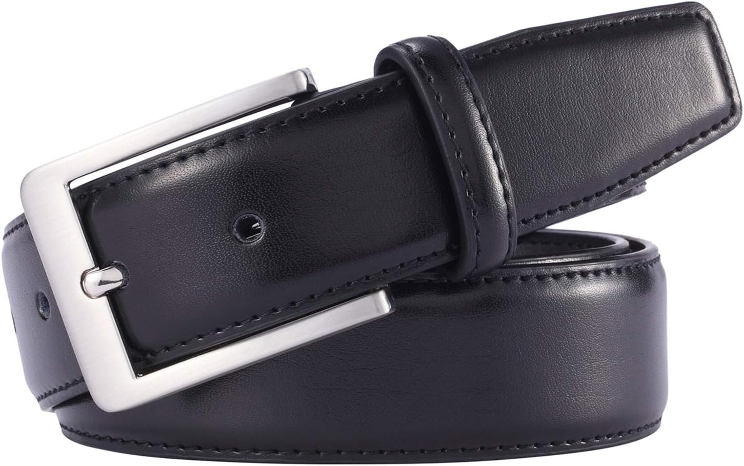 XOUXOU Men's Casual Leather Jeans Belts Classic Work Business Dress Belt with Prong Buckle for Men - Image 3