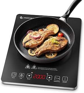AMZCHEF Portable Electric Stove Delivers 2000W Power with 20 Adjustable Levels