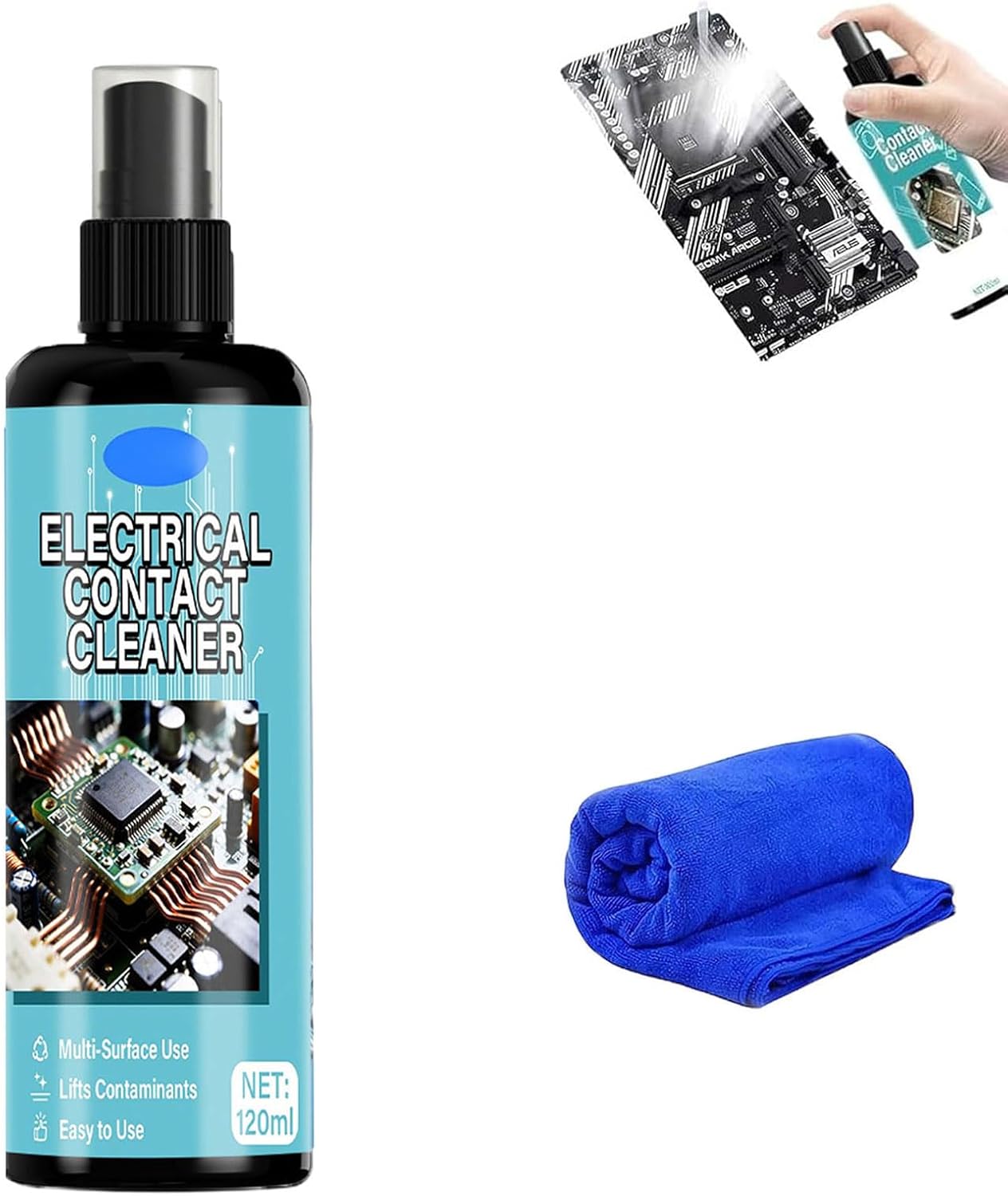 Rapid-Drying PCB & Motherboard Cleaner, Electronic Contact Cleaner Spray, Fast-Drying Precision Electronics Cleaning Solution for Circuit Boards Laptops Keyboards and Automotive Electronics (1Set)