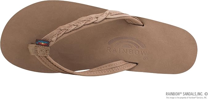 Rainbow Sandals Madison - Single Layer Arch Support with a Braid on a 1/2 Narrow Strap