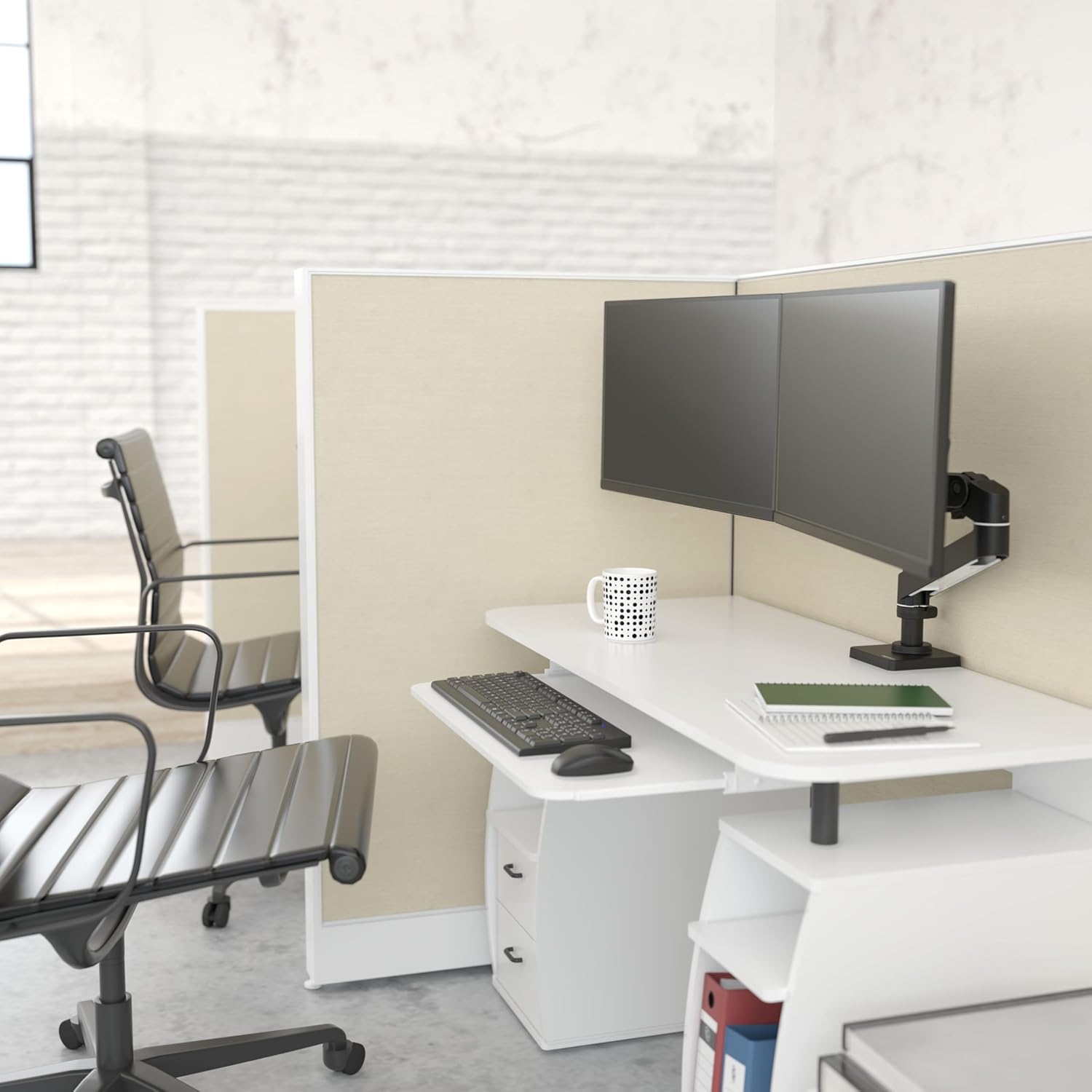 Ergotron – Upgraded LX Pro Premium Dual Direct Monitor Arm, VESA Desk Mount – for 2 Monitors Up to 27 Inches, 9 lbs Each – Matte Black