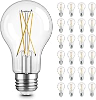 Vista 8 de TJOY 6 Pack A19 Vintage LED Edison Bulbs, Dimmable Light Bulb 50W Equivalent, 5000K Daylight, 5W E26 Standard Base, 470Lumens, CRI80+, Clear Glass
