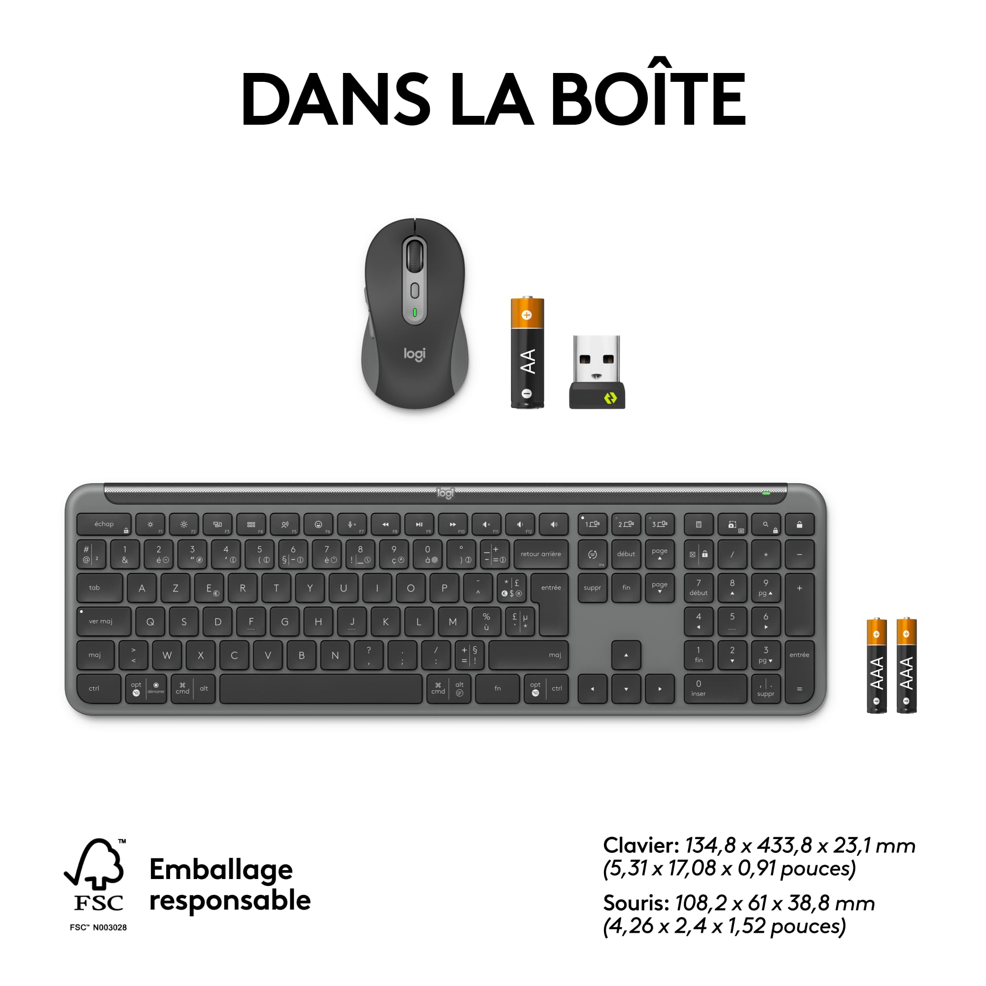 Logitech Signature Fin Combo MK950 for Business - FRA AZERTY