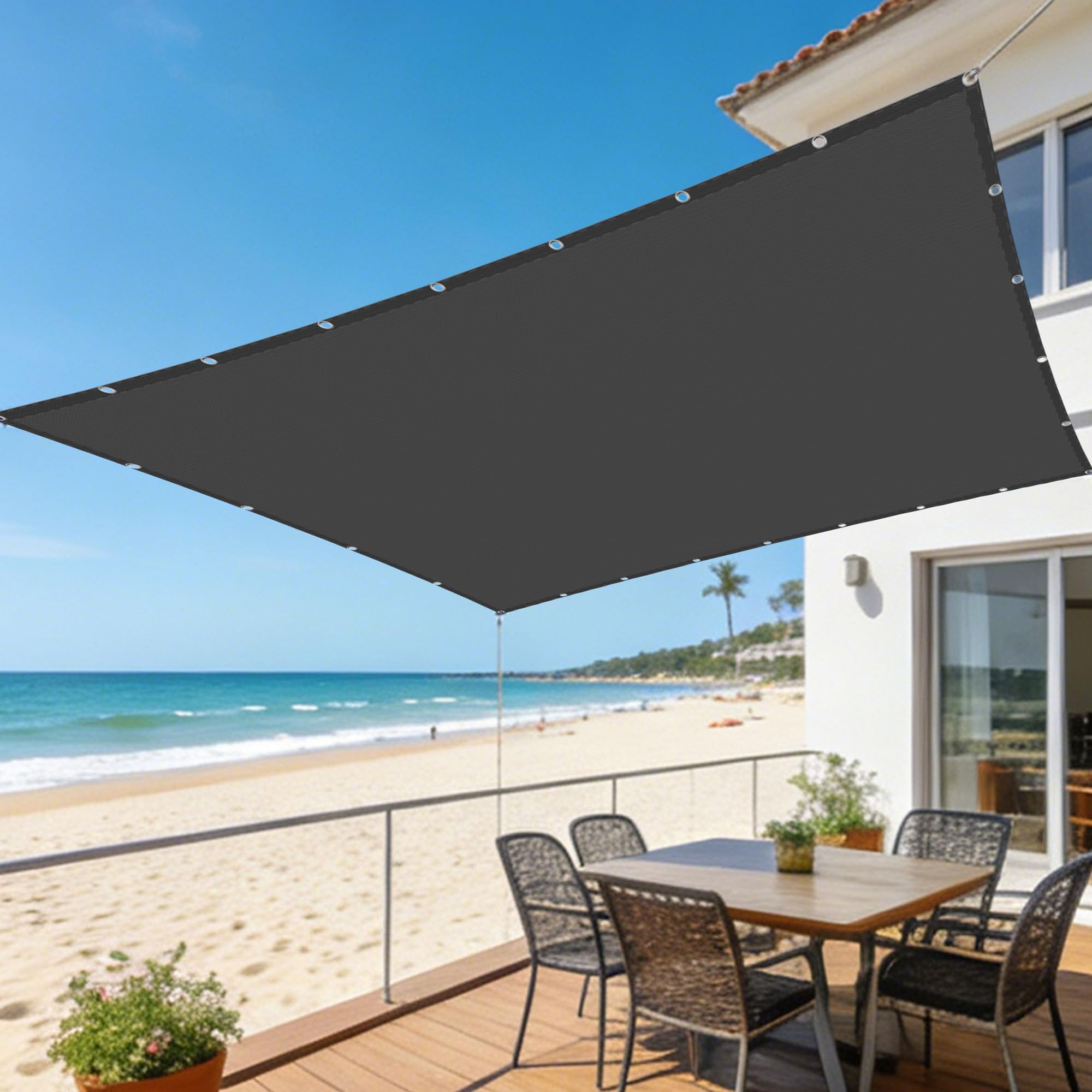 Voiles ombrages rectangulaire 4.5 x 10 m imperméable anti uv