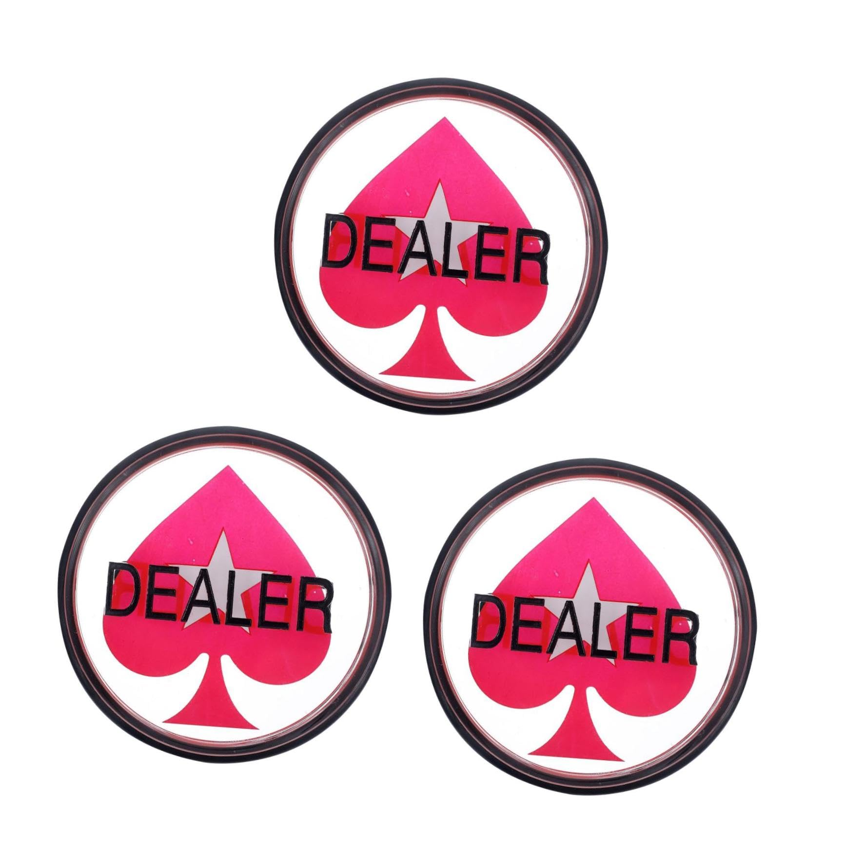 BESTonZON 3 Botones De Conteo De Cartas De Banquero para Póker Botones De Conteo De Fichas para Crupier De Póker Botones Pequeños De Doble Cara para Juego De Cartas De Acrílico