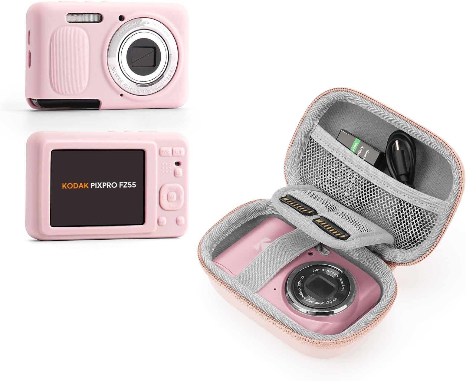 KODAK PIXPRO FZ55 Camera Case Kit-Pink