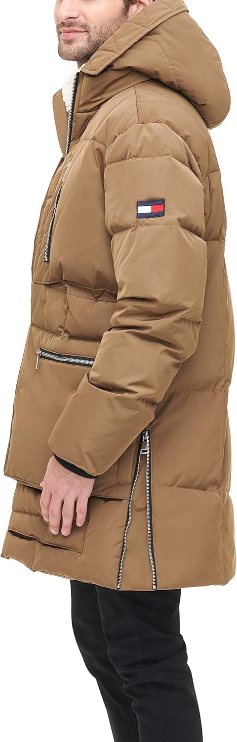 Tommy Hilfiger Men's Heavyweight Quilted Sherpa Hooded Parka - Image 6
